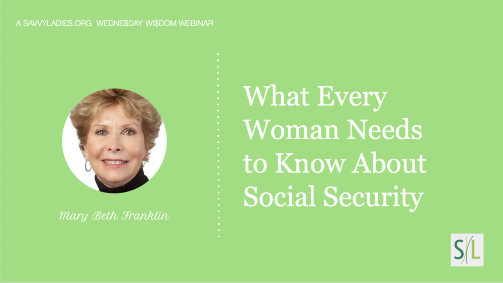 What Every Woman Needs to Know About Social Security