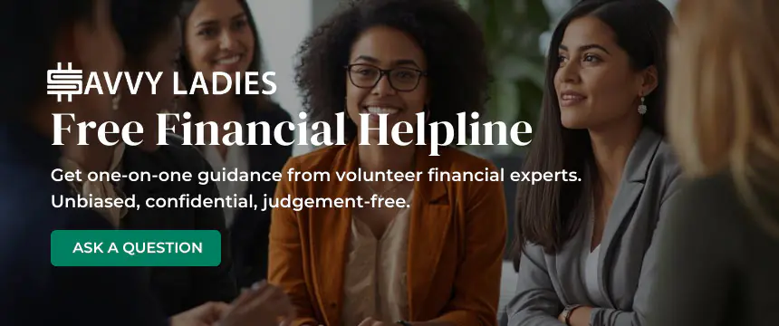 Línea de ayuda financiera gratuita para mujeres inteligentes Línea de ayuda de Savvy Ladies
